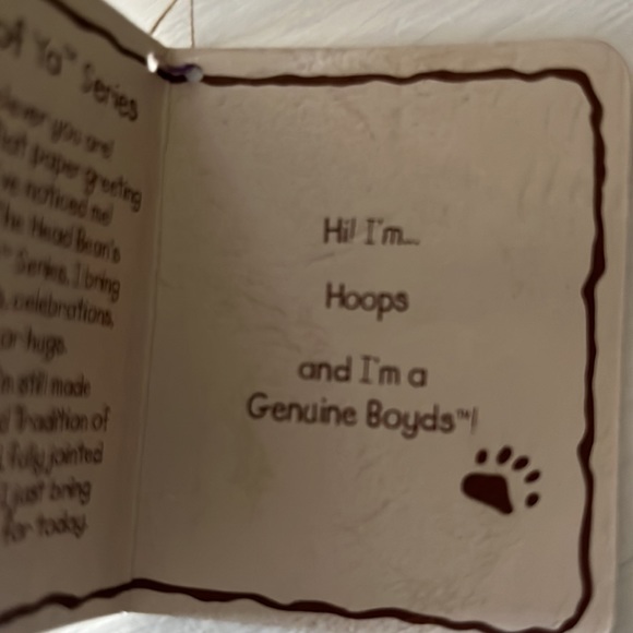 Boyds Bears The Head Bean 9” HOOPS bear - Picture 5 of 5